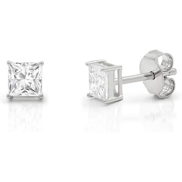 Details about 2 Ct Zirconia Princess Cut Stud Earrings .925 Sterling Silver Details about 2 Ct Zirconia Princess Cut Stud Earrings .925 Sterling Silver